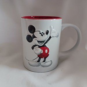 Mickey Mouse Disney Jerry Leigh 3D White and Red Coffee Mug Cup